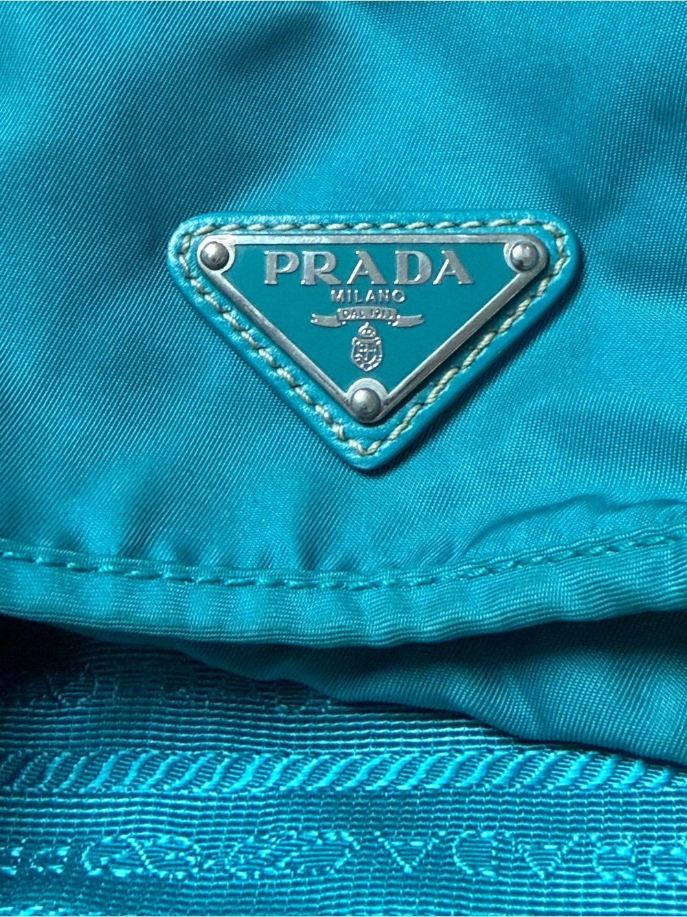 Prada Teal Nylon Buckle Backpack - Picture 4 of 9